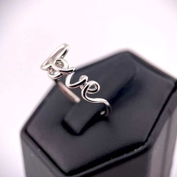 𝅺sterling silver love Ring - Picture 3 of 6